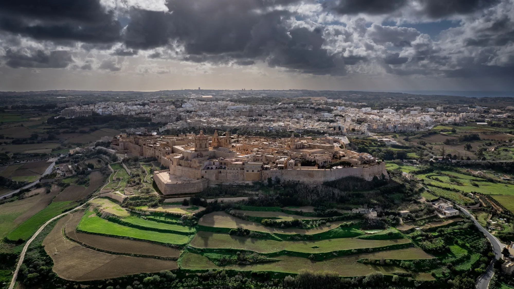 Die Festungsstadt Mdina auf einem Hügel